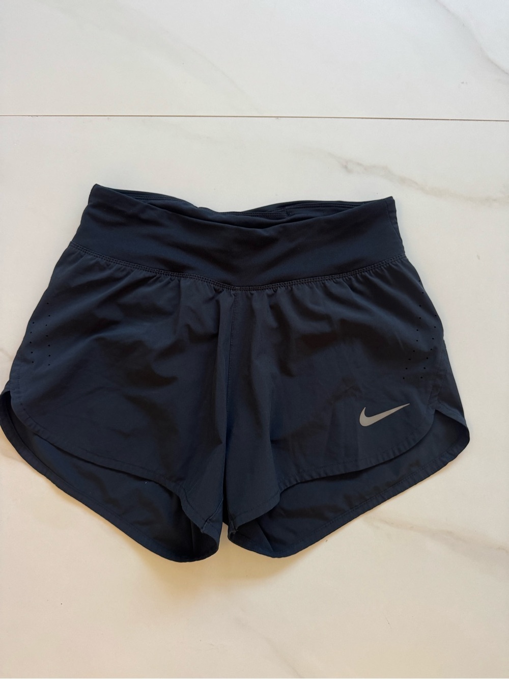 Nike Women's Navy Running Shorts with Reflective Swoosh